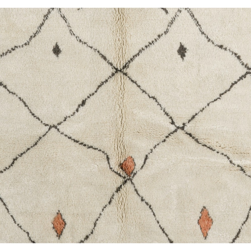 Moroccan Tulu Rug Made Of Natural Wool. Modern Hand-Knotted Carpet. Custom Options Available