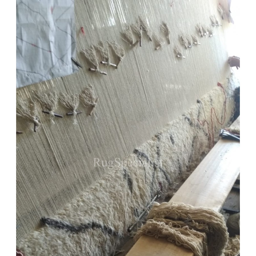 Moroccan Tulu Rug Made Of Natural Wool. Modern Hand-Knotted Carpet. Custom Options Available