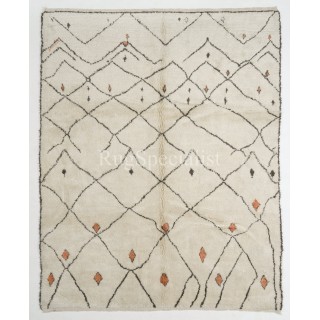 Moroccan Tulu Rug Made Of Natural Wool. Modern Hand-Knotted Carpet. Custom Options Available