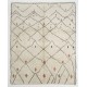 New Boho Chic Moroccan Hand-Knotted Rug Made Of Natural Wool for Contemporary Interiors. Custom Colors & Sizes Available