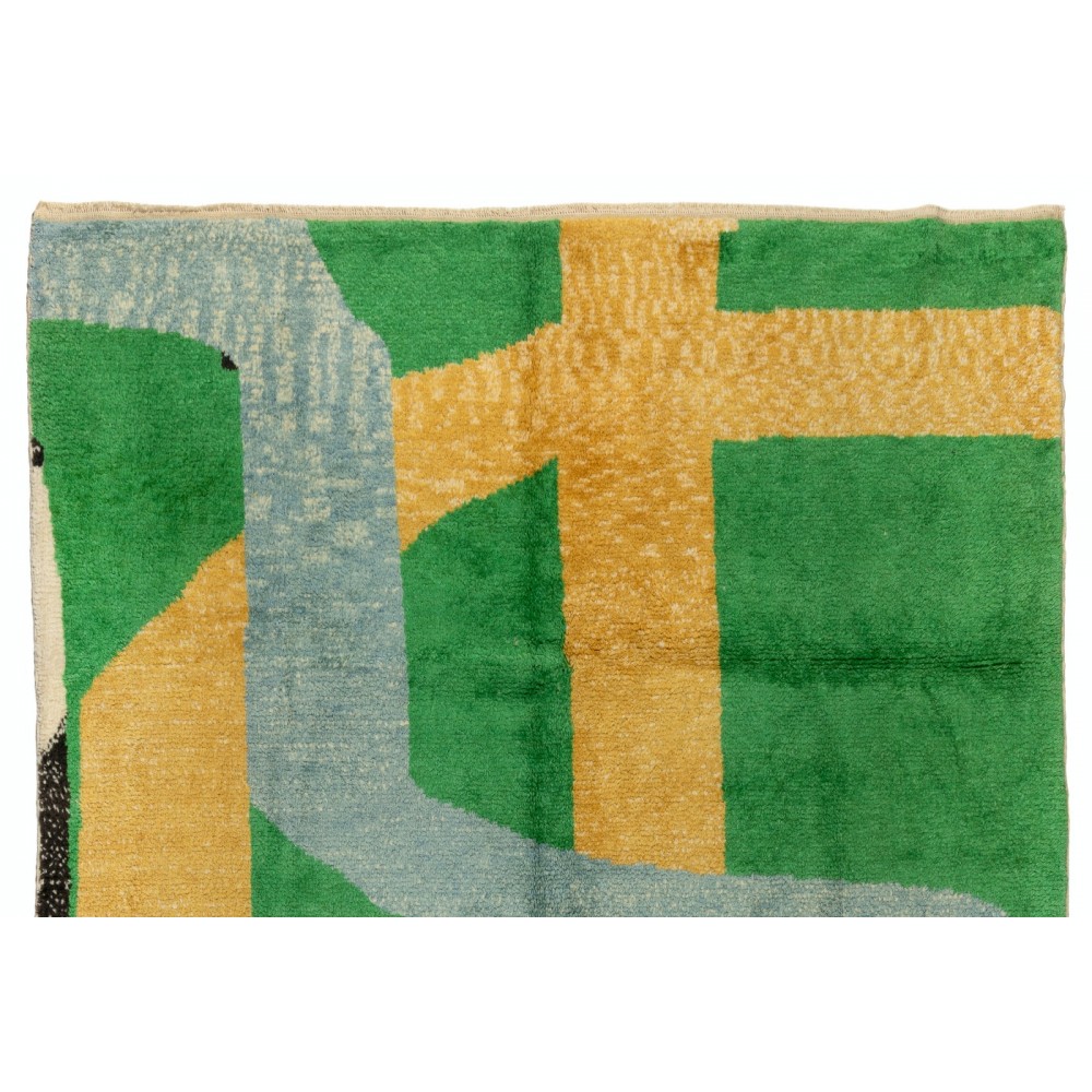 Abstract Modern Hand Knotted Rug, 100% Wool, Custom Options Available