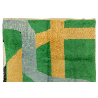 Abstract Modern Hand Knotted Rug, 100% Wool, Custom Options Available