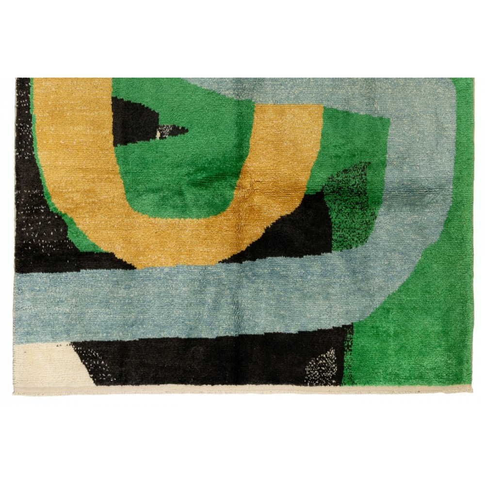 Abstract Modern Hand Knotted Rug, 100% Wool, Custom Options Available