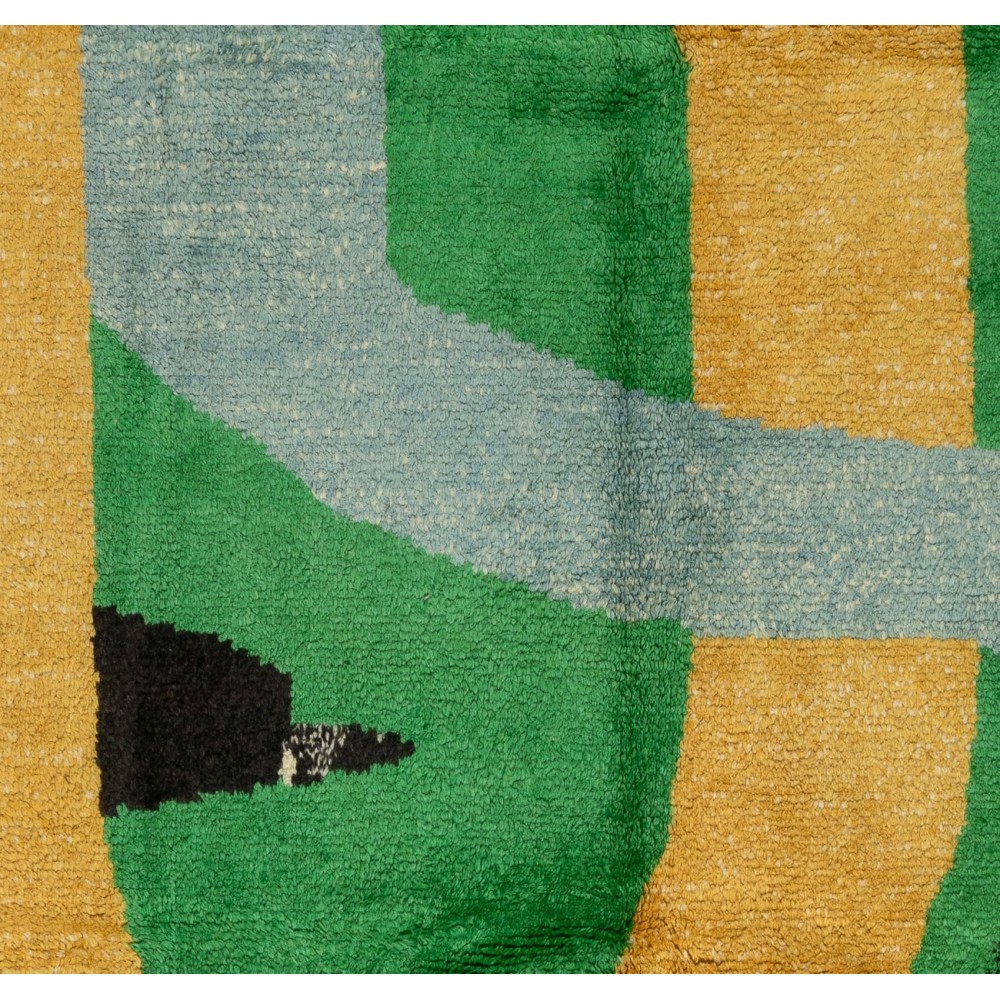 Abstract Modern Hand Knotted Rug, 100% Wool, Custom Options Available