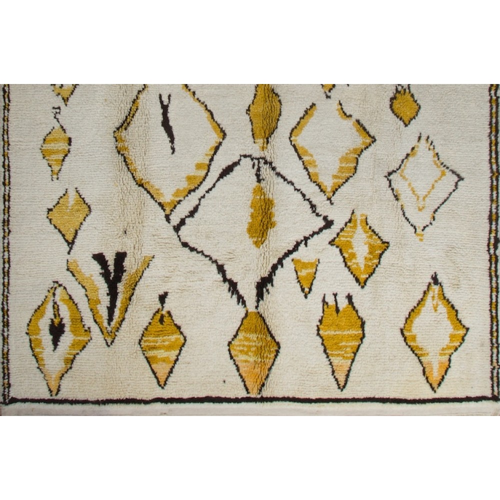 New Hand-Knotted Contemporary Moroccan Rug Made Of Natural Wool. Custom Options Available.