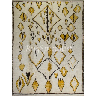 New Hand-Knotted Contemporary Moroccan Rug Made Of Natural Wool. Custom Options Available.