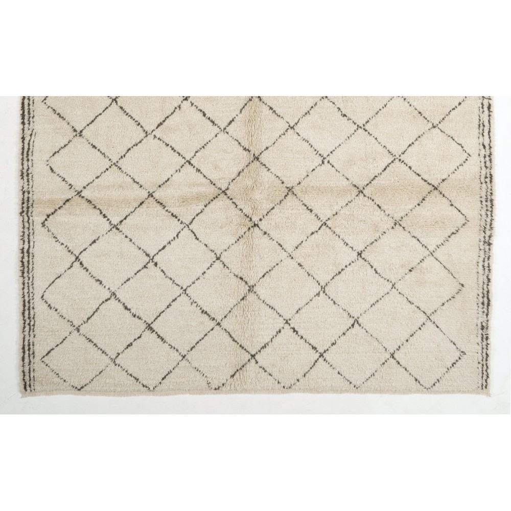 Modern Moroccan Handmade Tulu Rug, 100% Natural Wool Carpet