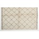 Modern Moroccan Handmade Tulu Rug, 100% Natural Wool Carpet