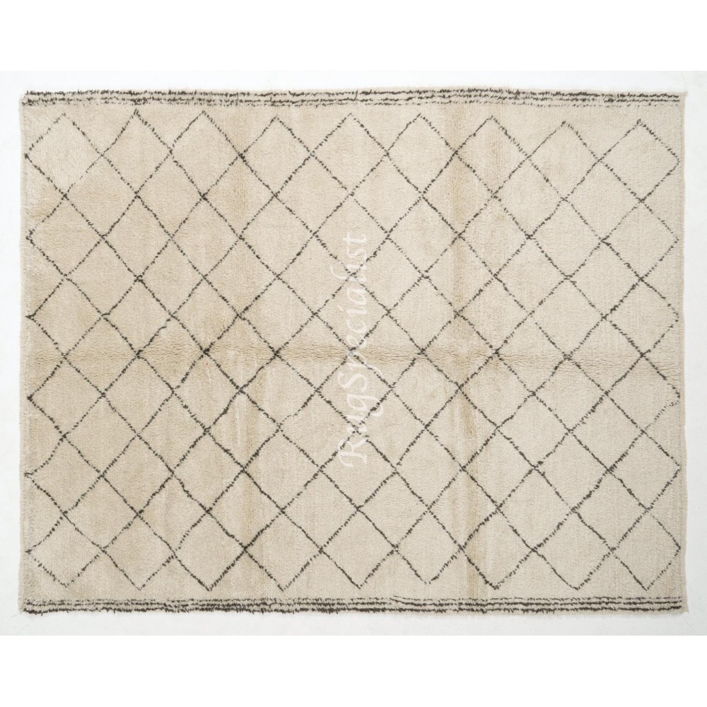 Modern Moroccan Handmade Tulu Rug, 100% Natural Wool Carpet