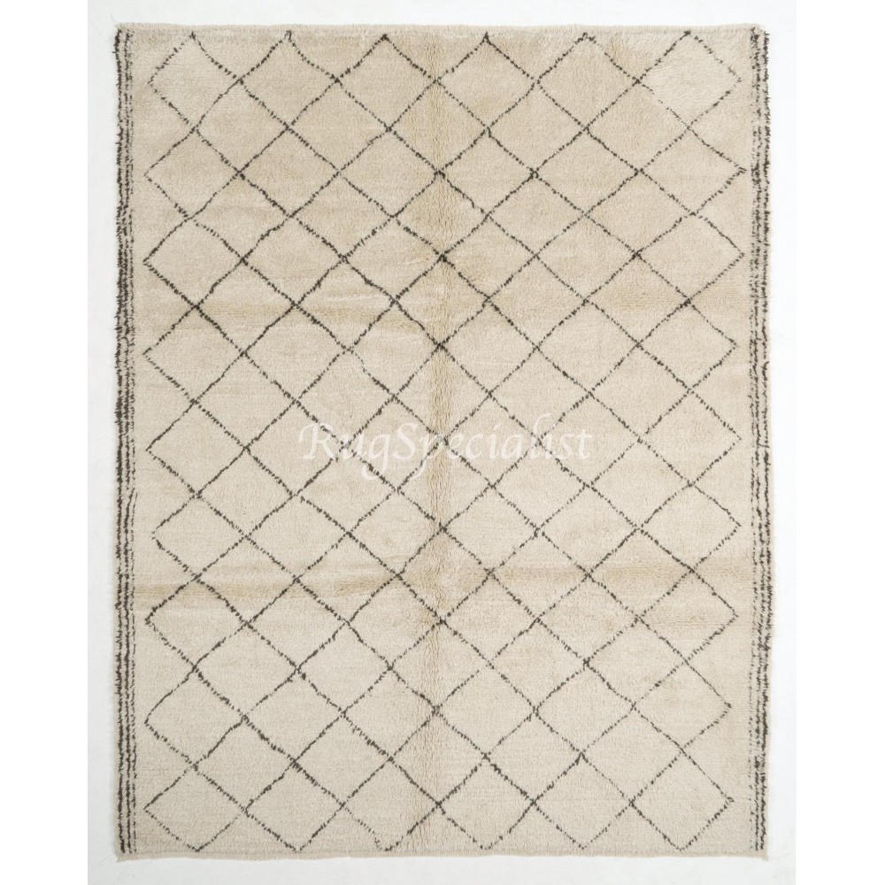Modern Moroccan Handmade Tulu Rug, 100% Natural Wool Carpet