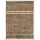 Contemporary Handmade Moroccan Rug in Latte Brown and Beige Colors