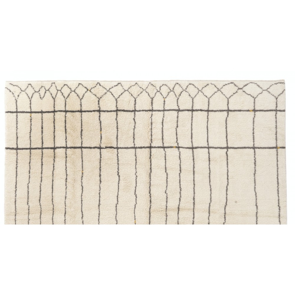 Hand-Knotted Moroccan Tulu Rug, 100% Natural Undyed Wool, Custom Options Available