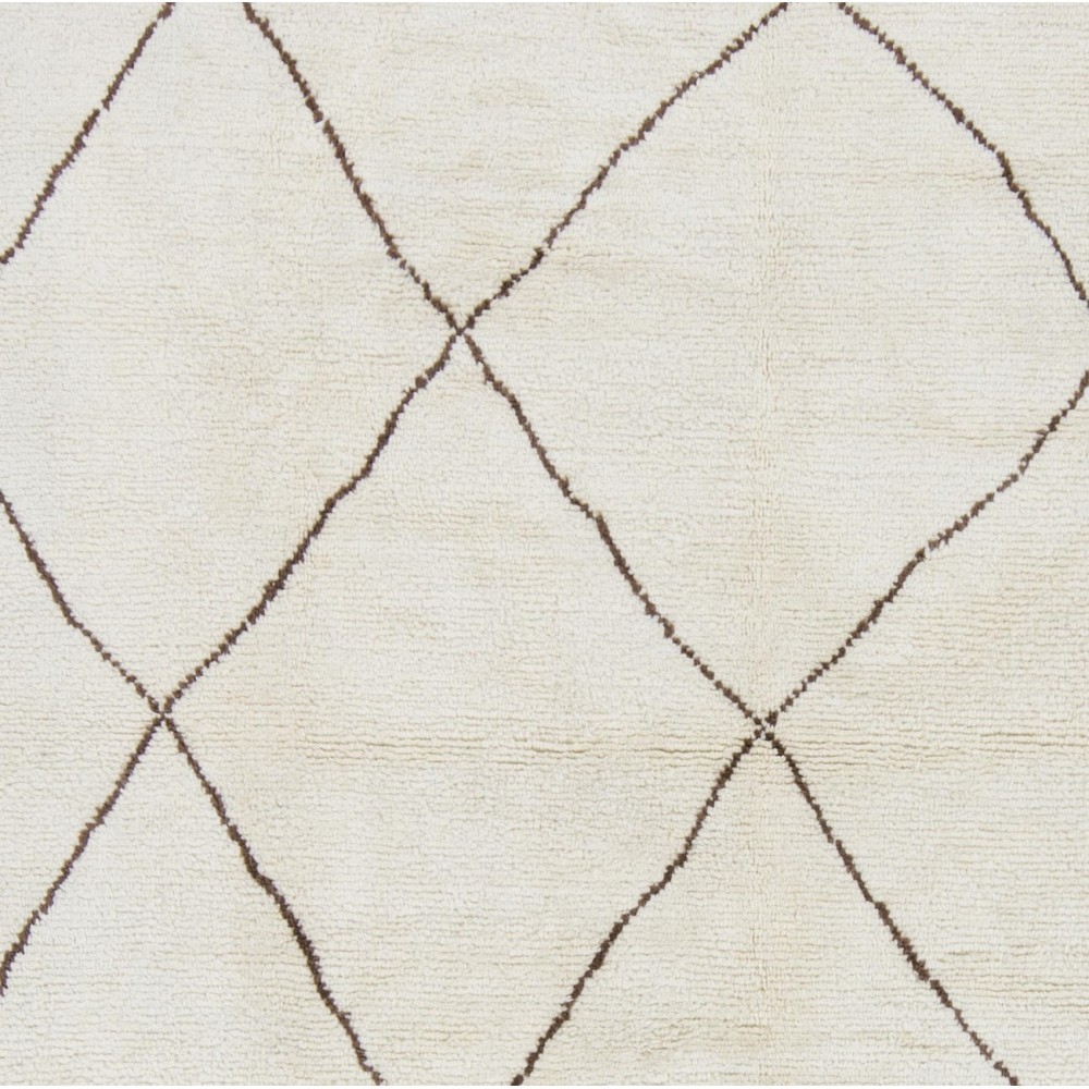 Boho Chic Moroccan Rug Made of Natural Undyed Wool