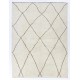 Boho Chic Moroccan Rug Made of Natural Undyed Wool