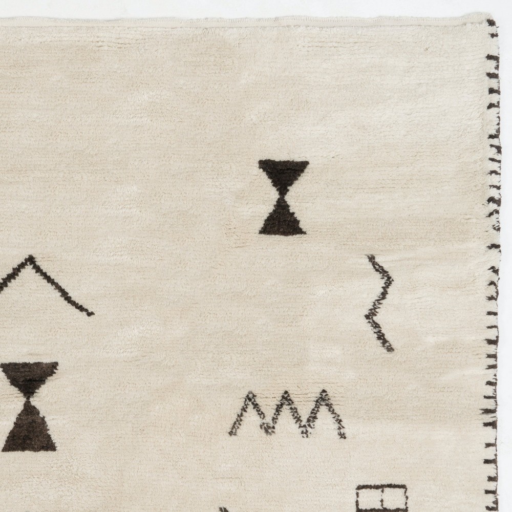 Moroccan Rug, 100% Natural Undyed Wool, Custom Options Available