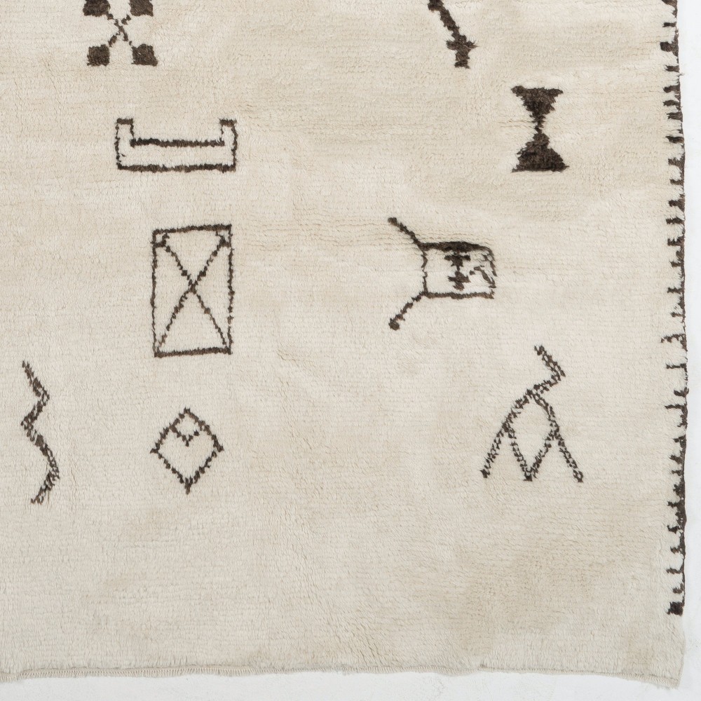 Moroccan Rug, 100% Natural Undyed Wool, Custom Options Available