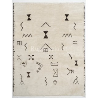 Moroccan Rug, 100% Natural Undyed Wool, Custom Options Available
