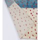 Handmade Blue, Red & Beige Tulu Rug. Premium Quality Moroccan Shaggy Carpet. All Wool