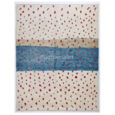 Handmade Blue, Red & Beige Tulu Rug. Premium Quality Moroccan style Carpet. All Wool