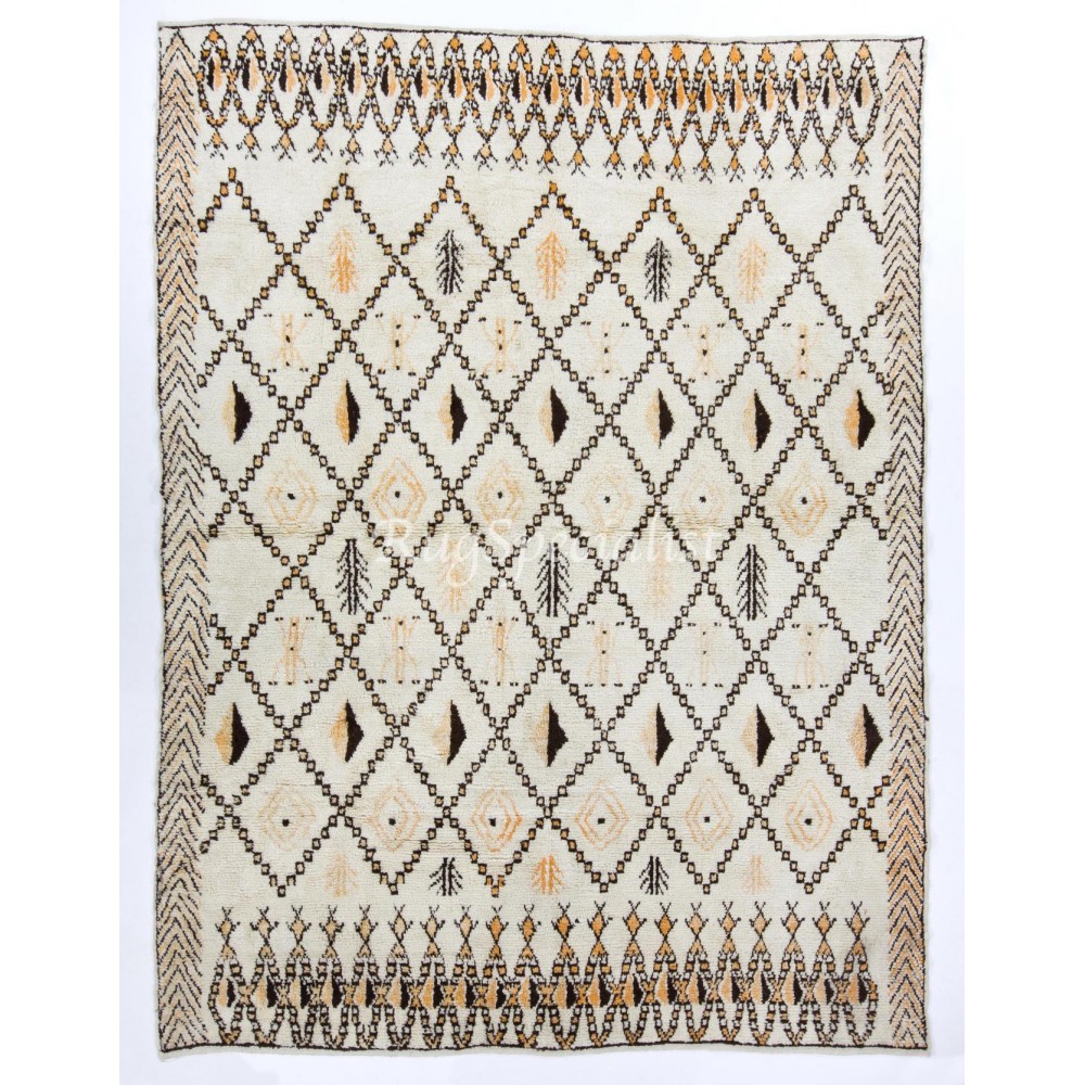 Modern Handmade Moroccan Large Rug, 100% Wool. Custom Options Available