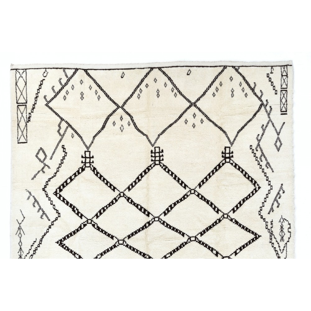 Modern Handmade Moroccan Large Rug, 100% Wool. Custom Options Available