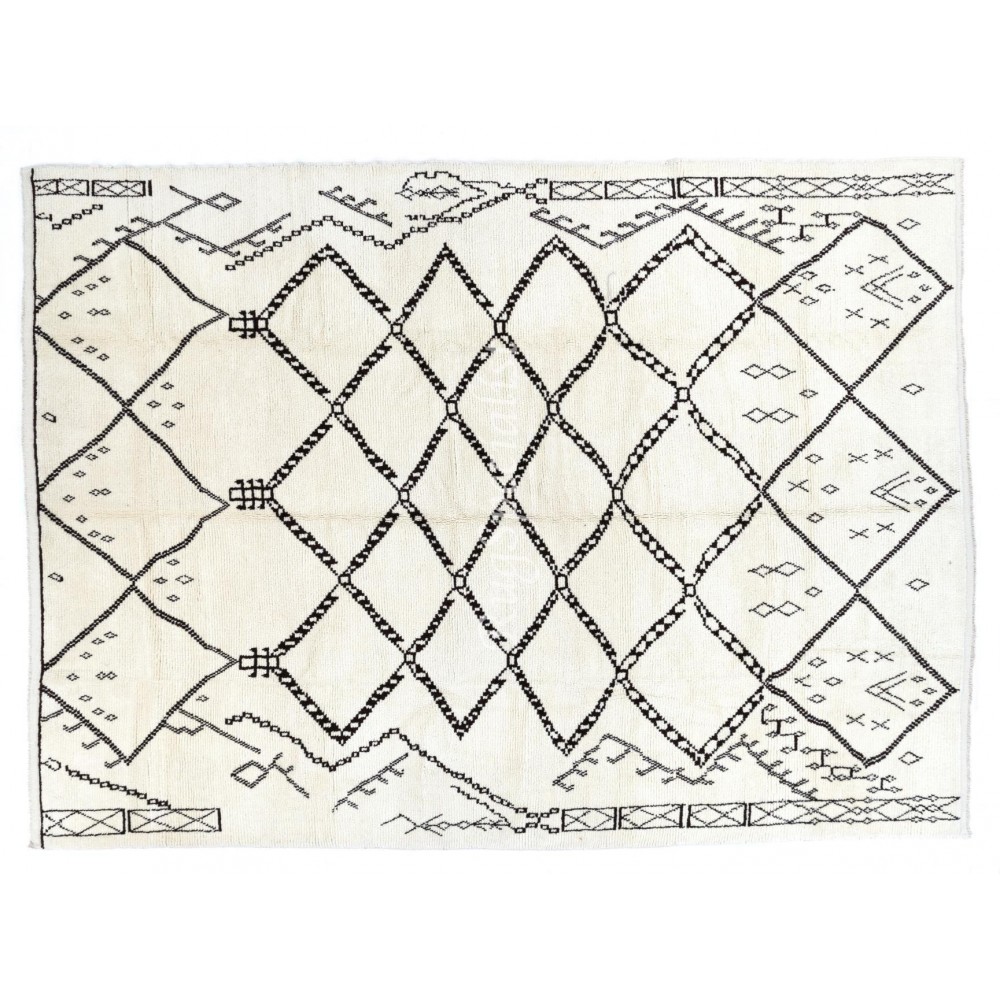 Modern Handmade Moroccan Large Rug, 100% Wool. Custom Options Available