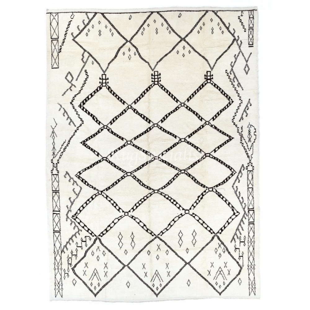 Modern Handmade Moroccan Large Rug, 100% Wool. Custom Options Available