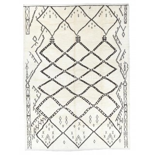 Modern Handmade Moroccan Large Rug, 100% Wool. Custom Options Available