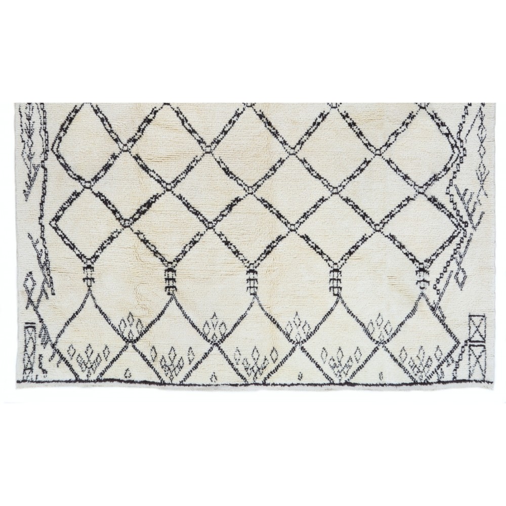 Contemporary Moroccan Tulu Rug, 100% Natural Undyed Wool