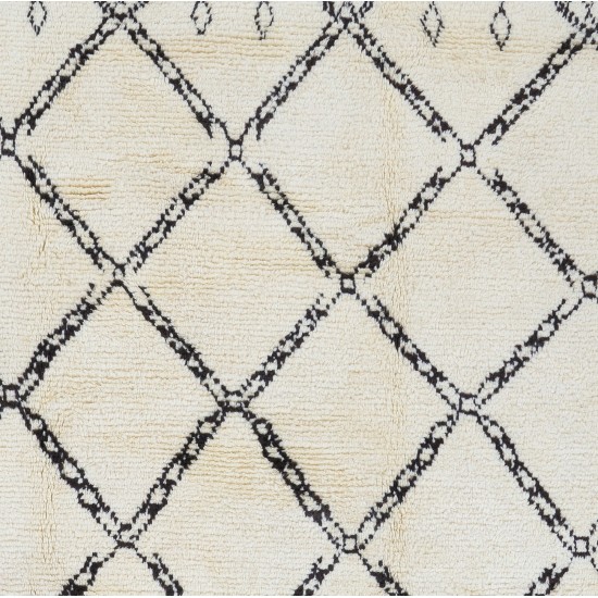 Contemporary Moroccan Rug, 100% Natural Undyed Wool