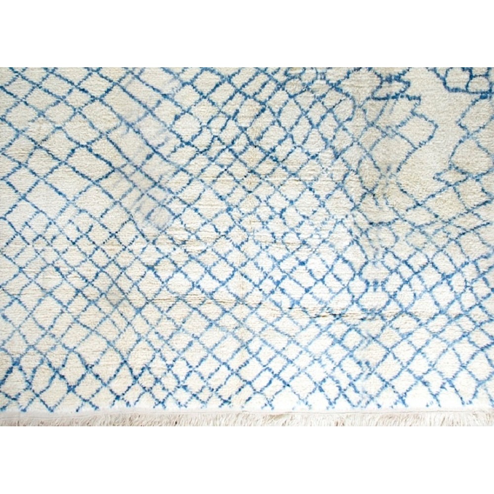 New Hand Knotted Moroccan Beni Ourain Berber Rug