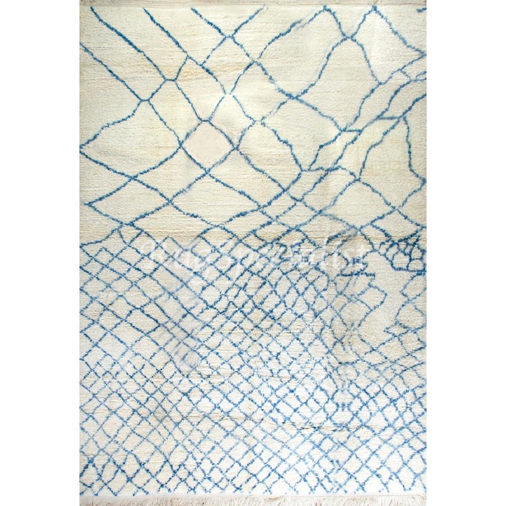 New Hand Knotted Moroccan Beni Ourain Berber Rug