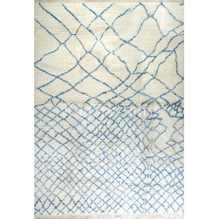 New Hand Knotted Moroccan Beni Ourain Berber Rug