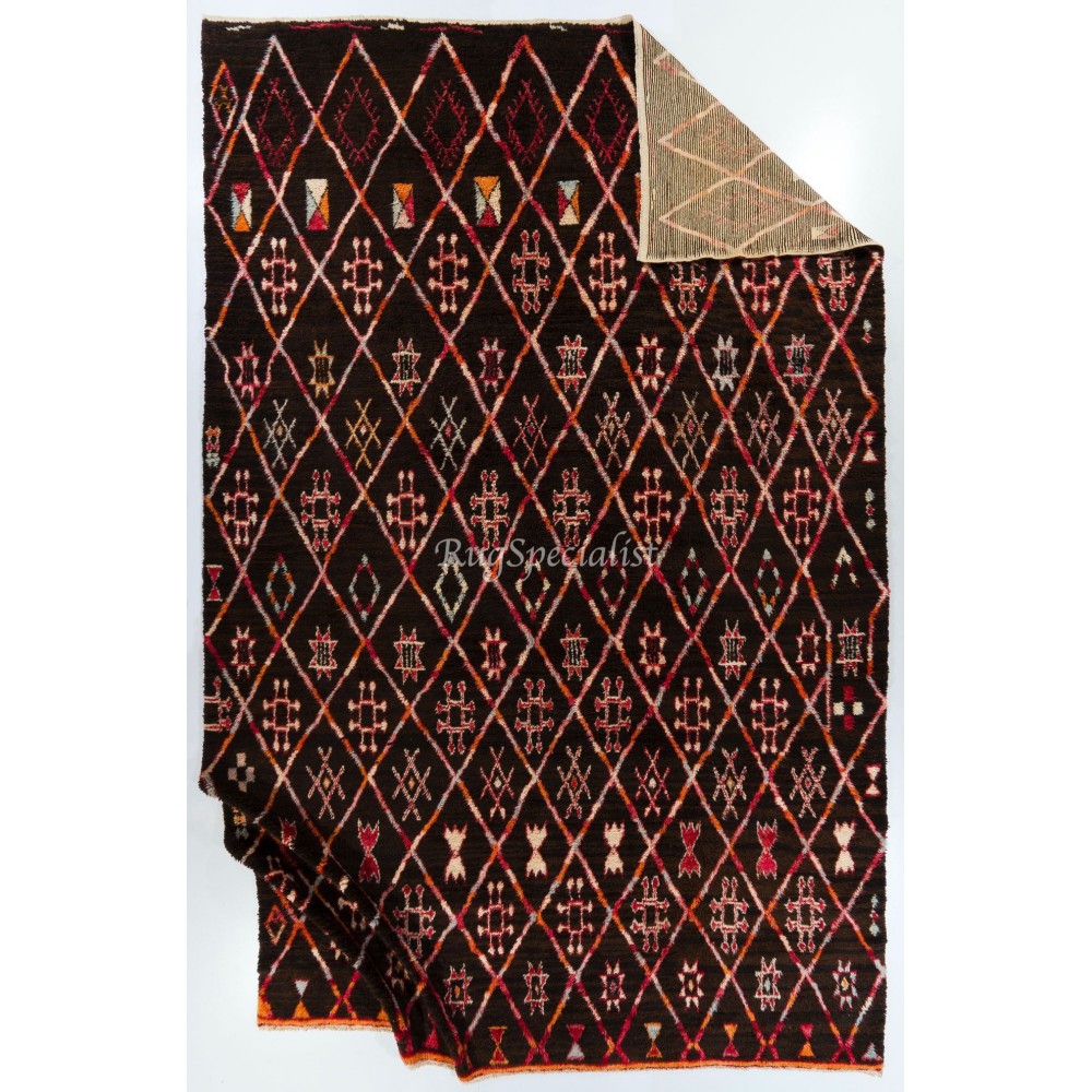 Hand Knotted Moroccan Tulu Rug, 100% Wool, Modern Oversize Shaggy Carpet