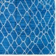 Modern Moroccan Berber Tulu Rug in Blue & Cream Colors. 100% Wool. Custom Options Available