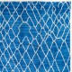 Modern Moroccan Berber Tulu Rug in Blue & Cream Colors. 100% Wool. Custom Options Available
