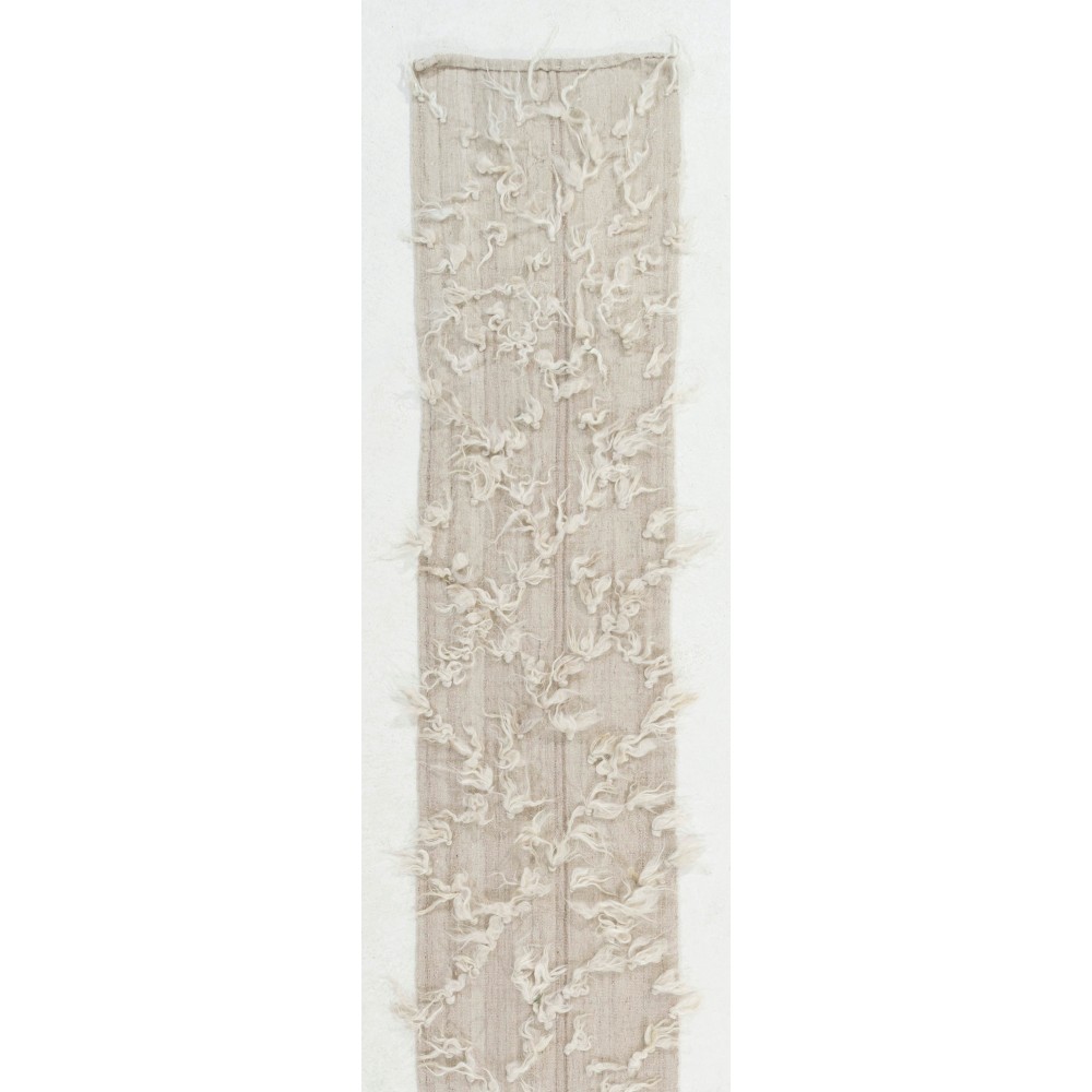 Shag Pile Flokati Tulu Runner Rug, Natural Undyed Mohair, Custom Options Available