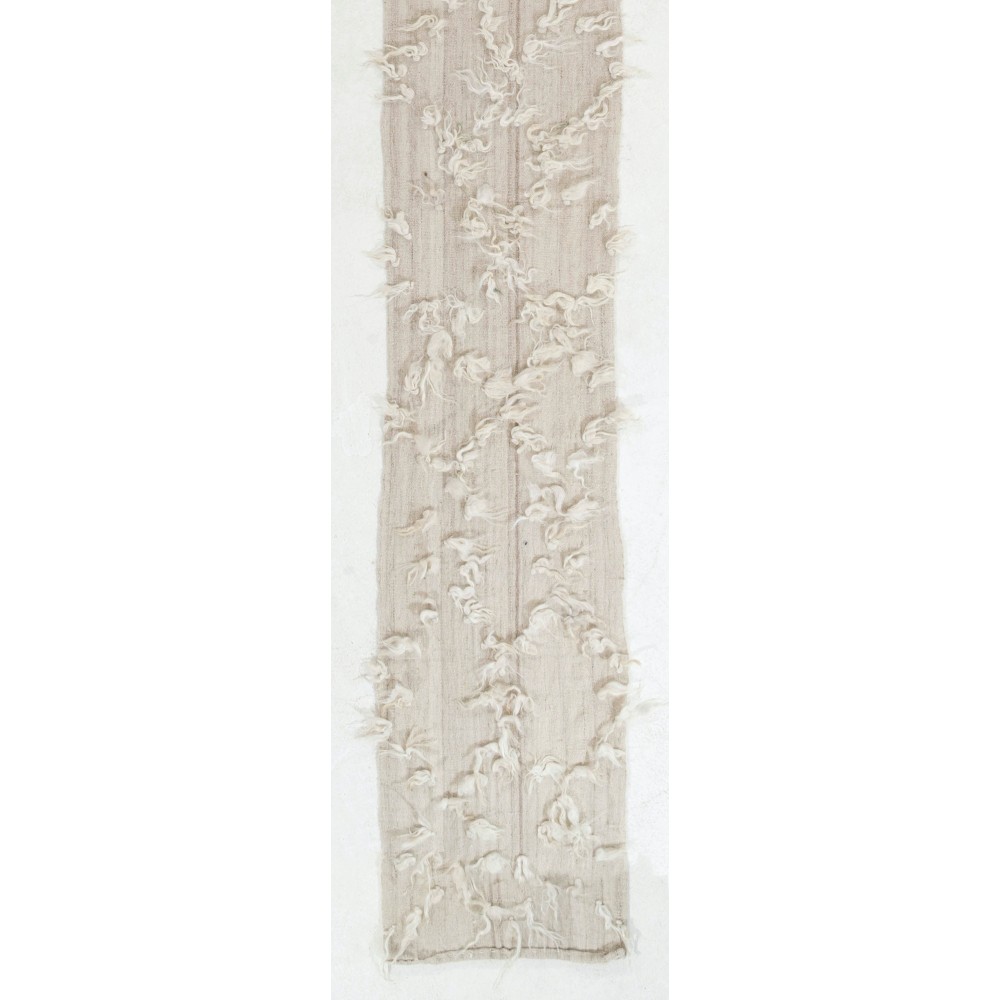 Shag Pile Flokati Tulu Runner Rug, Natural Undyed Mohair, Custom Options Available