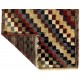 Checkered Design Anatolian Tulu Runner. Vintage Handmade Rug