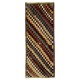 Checkered Design Anatolian Tulu Runner. Vintage Handmade Rug Checkered Design Anatolian Tulu Runner. Vintage Handmade Rug