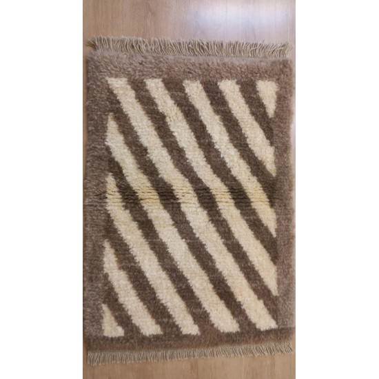 New Hand Knotted Tulu Rug made of Natural Undyed Wool