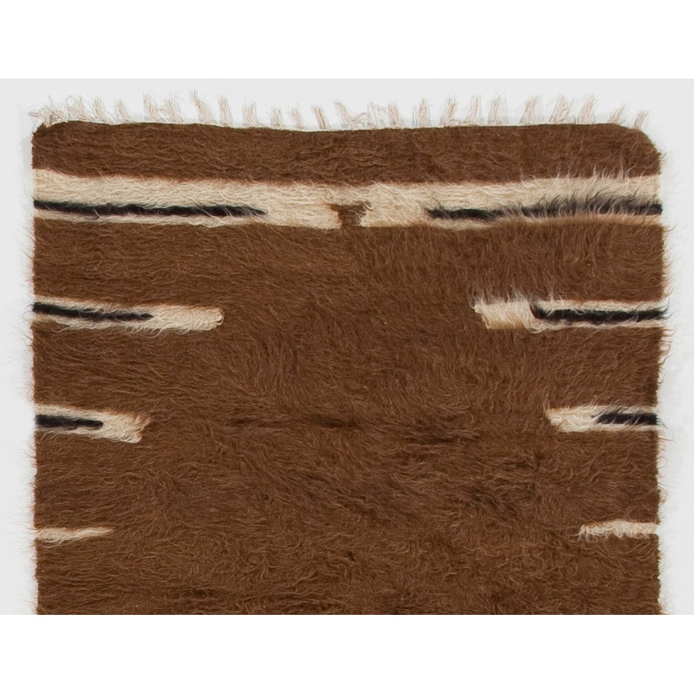 Soft Mohair Wool Kilim Rug. Floor Covering & Wall Hanging. Kurdish Sofa Throw. Vintage Bed Cover. Turkish Blanket