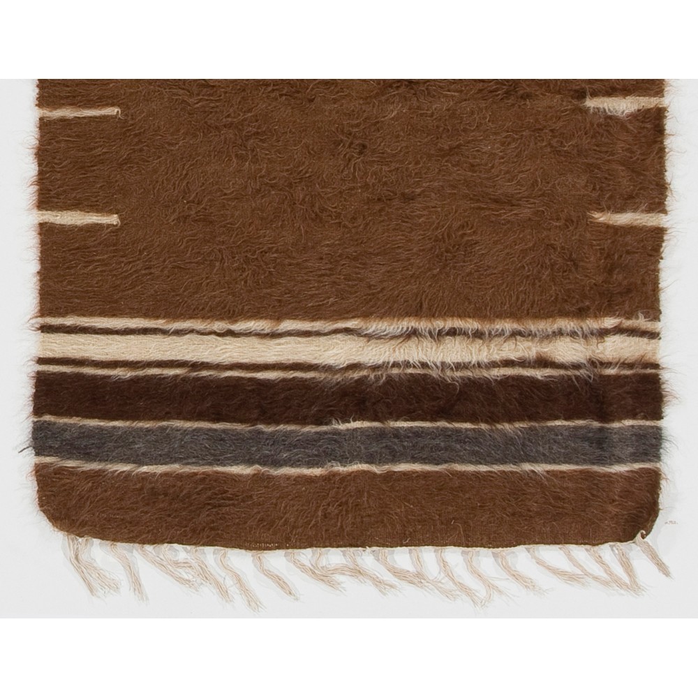 Soft Mohair Wool Kilim Rug. Floor Covering & Wall Hanging. Kurdish Sofa Throw. Vintage Bed Cover. Turkish Blanket