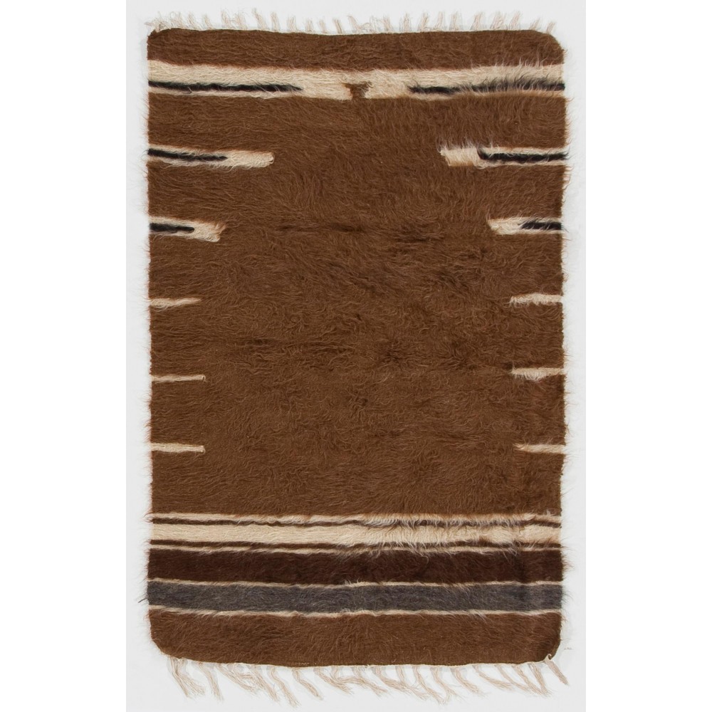 Soft Mohair Wool Kilim Rug. Floor Covering & Wall Hanging. Kurdish Sofa Throw. Vintage Bed Cover. Turkish Blanket