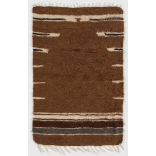 Soft Mohair Wool Kilim Rug. Floor Covering & Wall Hanging. Sofa Throw. Vintage Bed Cover. Blanket