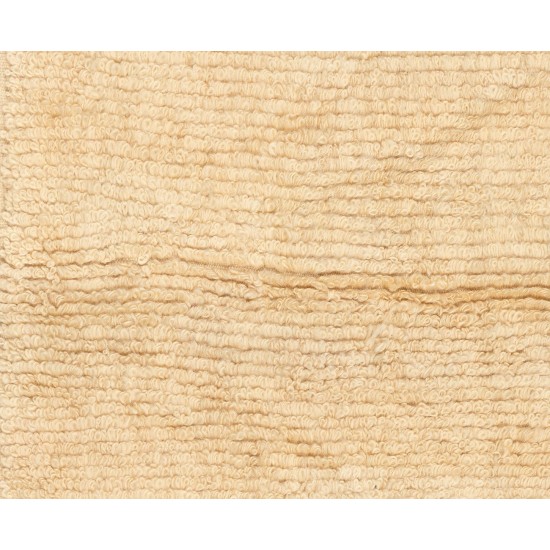 Plain Solid Vintage Minimalist Tulu Rug, 100% Soft Natural Wool. Custom Options Available