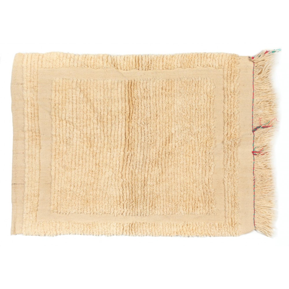 Plain Solid Vintage Minimalist Tulu Rug, 100% Soft Natural Wool. Custom Options Available