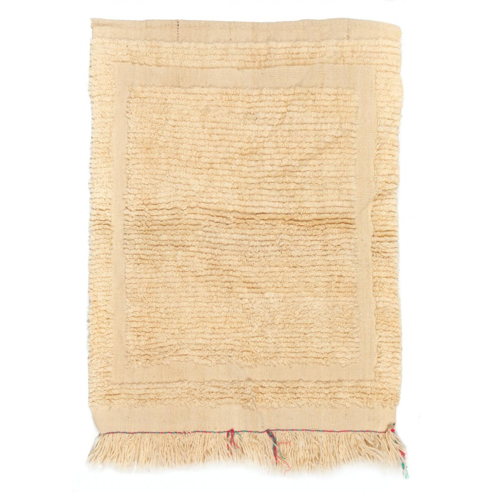 Plain Solid Vintage Minimalist Tulu Rug, 100% Soft Natural Wool. Custom Options Available