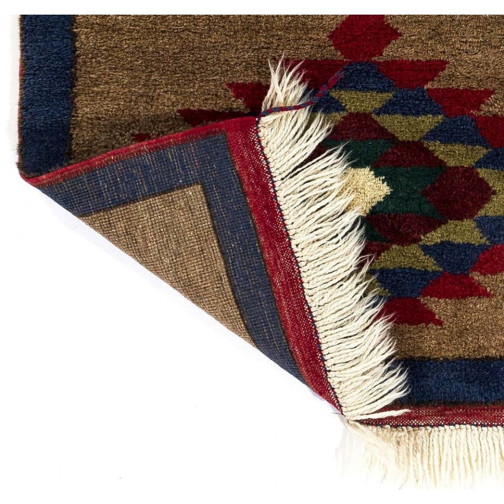 Vintage Hand-knotted Turkish Tulu Rug, 100% Wool
