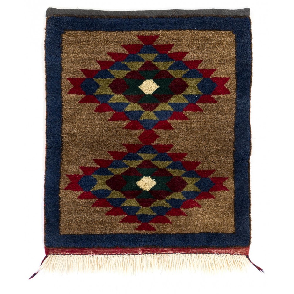 Vintage Hand-knotted Turkish Tulu Rug, 100% Wool